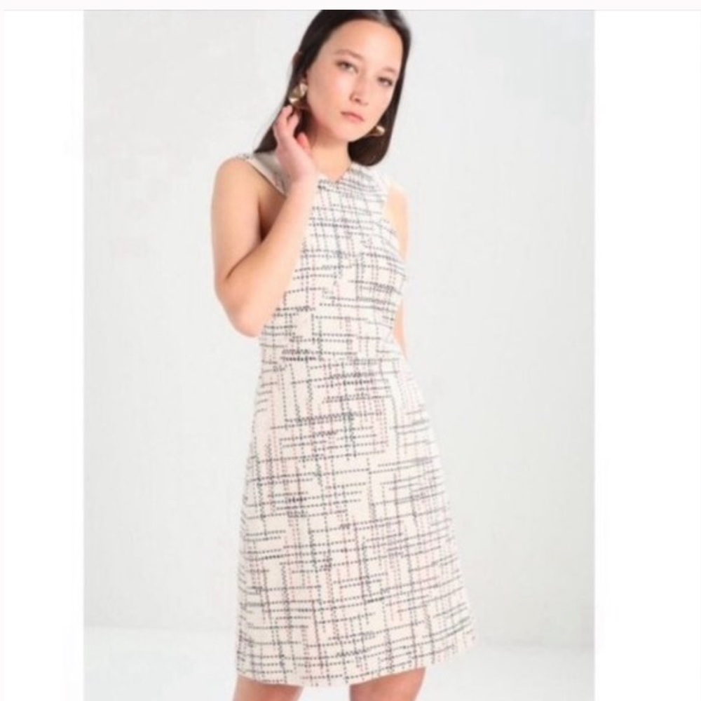 Banana Republic Ivory Criss Cross Tweed Dress, 2